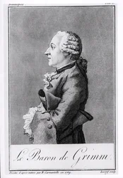 Baron Friedrich Melchior Grimm (1723-1807), graveret af Lecerf, 1769